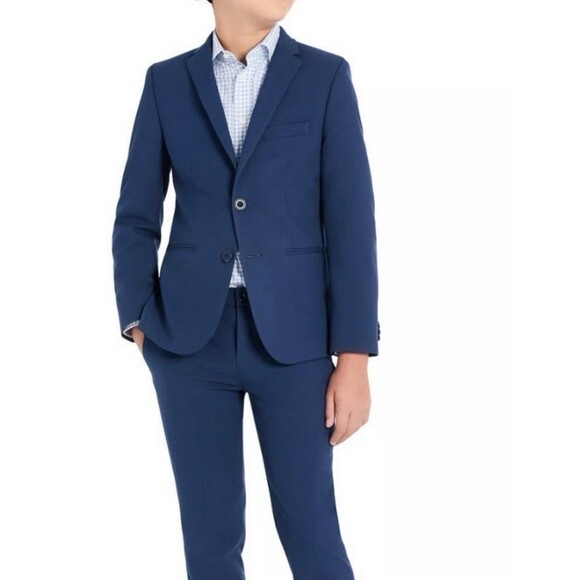 Michael Kors Big Boys Blue Sport Coat Suit Jacket Size 20R Slim Fit MSRP $175 - Picture 1 of 11